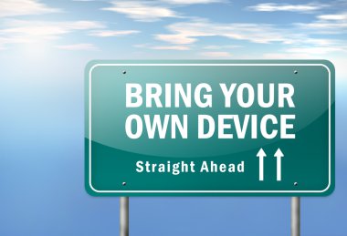 Highway Signpost BYOD - Bring Your Own Device clipart