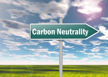 Signpost Carbon Neutrality clipart