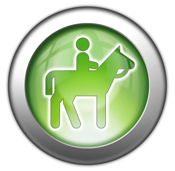 Εικονίδιο, κουμπί, εικονόγραμμα άλογο μονοπάτι — Φωτογραφία Αρχείου