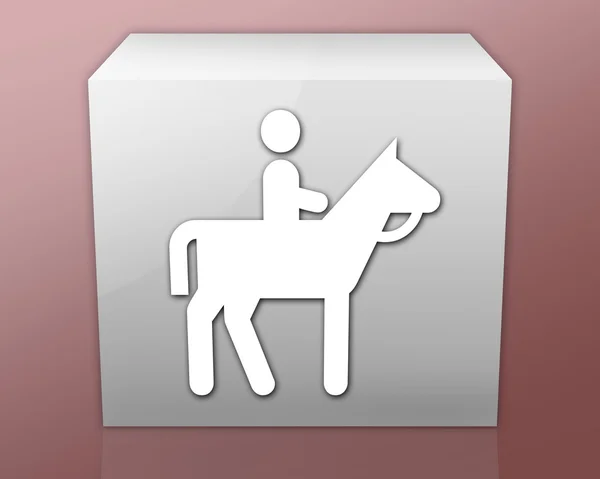 Icon, Button, Pictogram Horse Trail — Stock Photo, Image