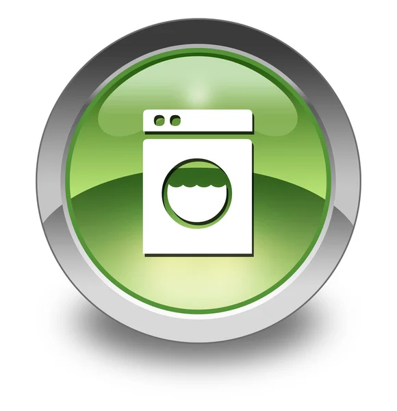 图标、 按钮、 象形图的自助洗衣店 — 图库照片