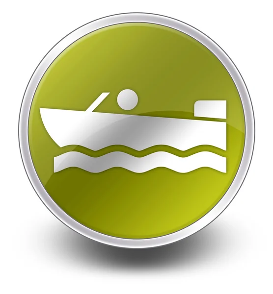 Ikon, knapp, piktogram motorbåt — Stockfoto