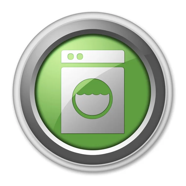 图标、 按钮、 象形图的自助洗衣店 — 图库照片