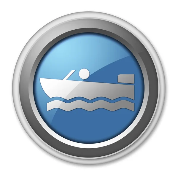 Ikony, tlačítka, piktogram motorový člun — Stock fotografie