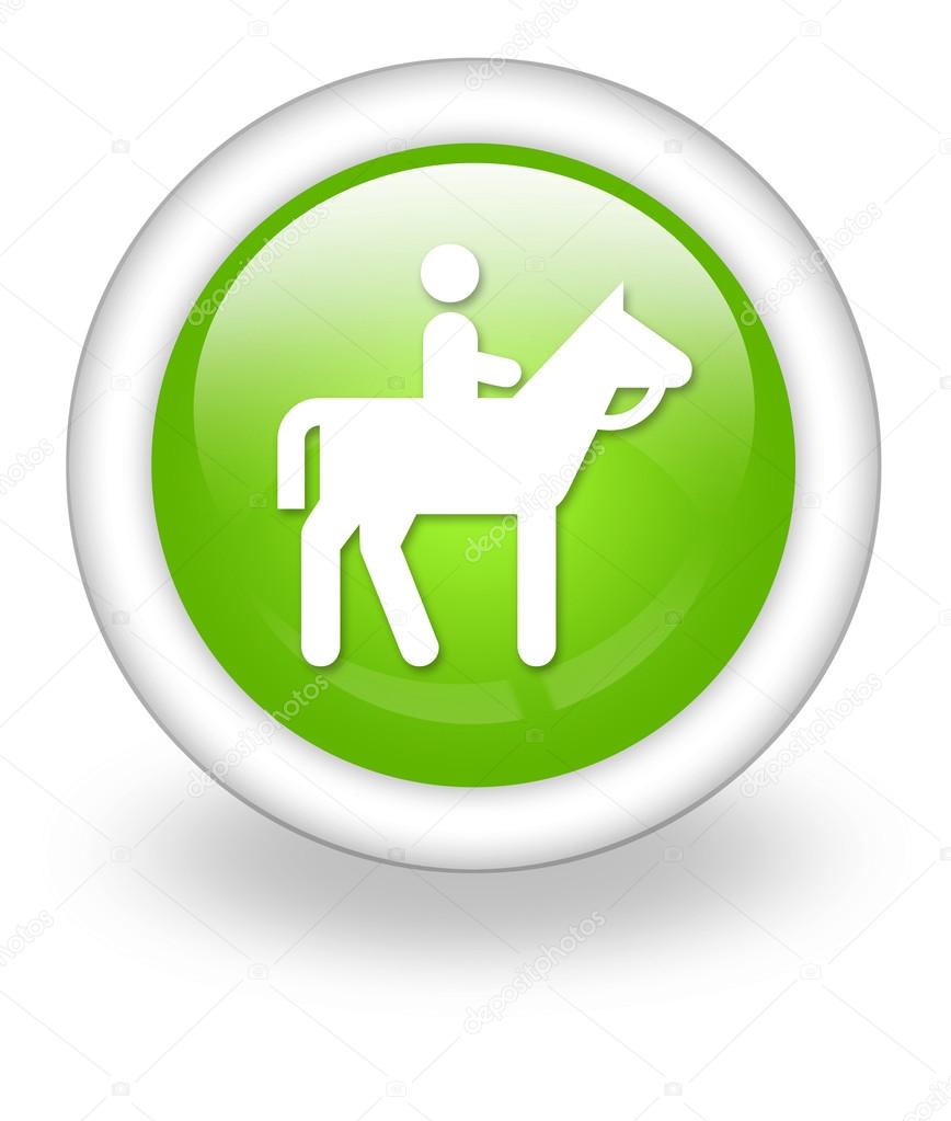 Icon, Button, Pictogram with Horse Trail symbol