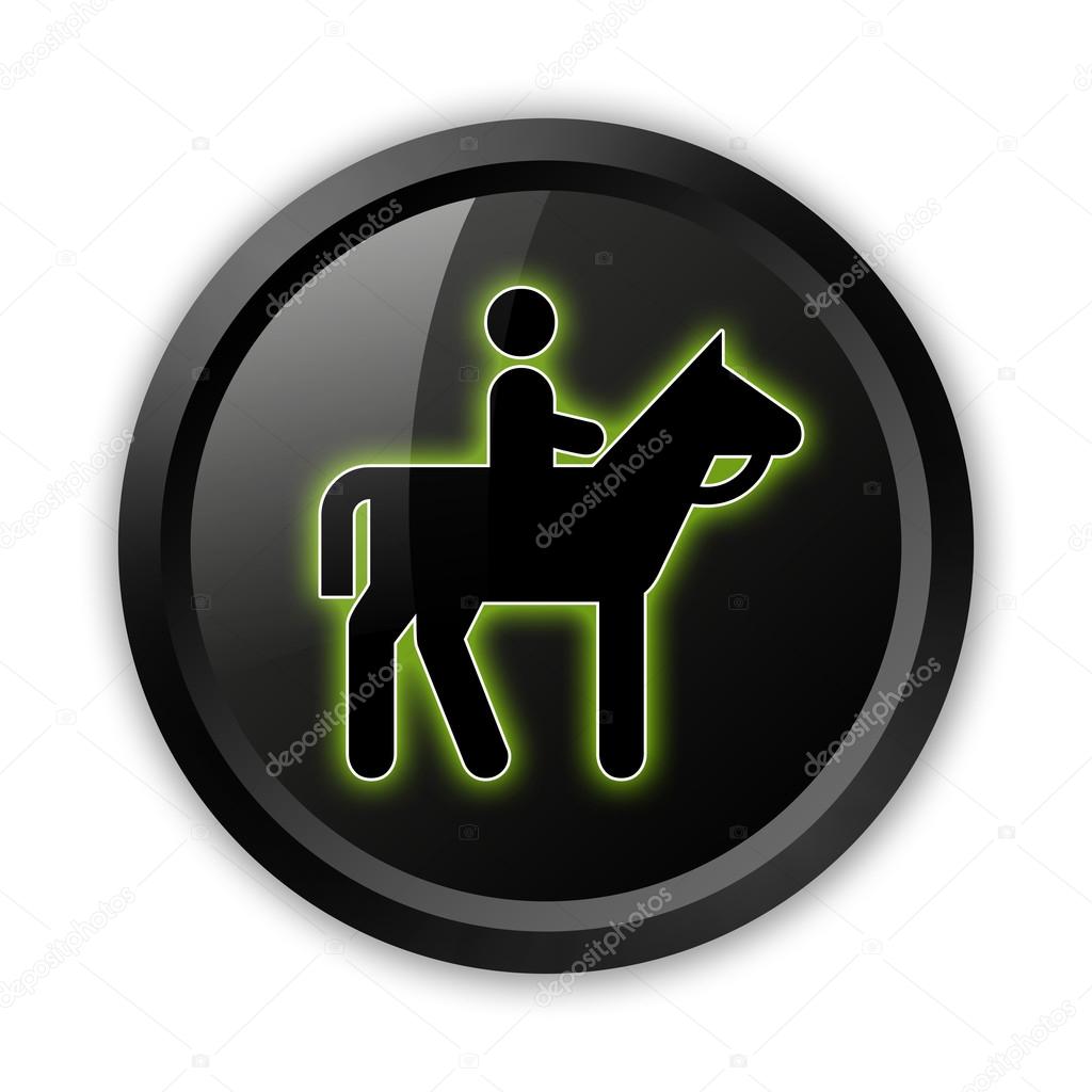 Icon, Button, Pictogram with Horse Trail symbol