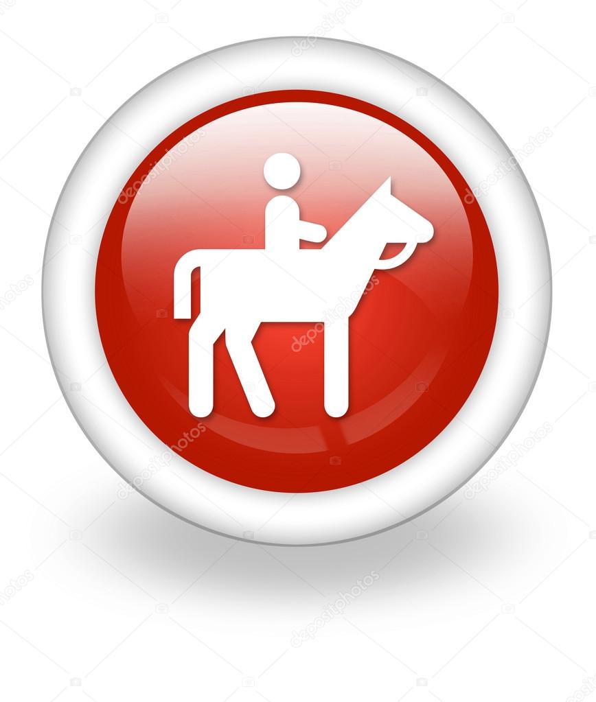 Icon, Button, Pictogram with Horse Trail symbol
