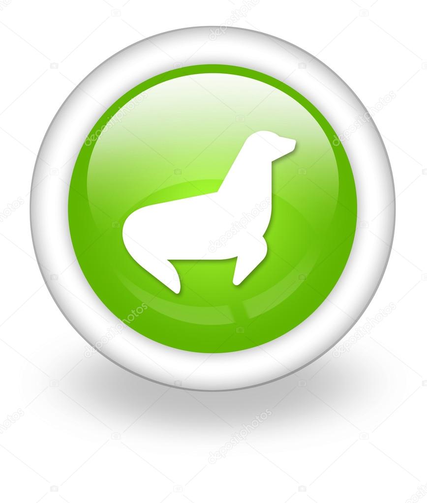 Icon, Button, Pictogram with Seal symbol