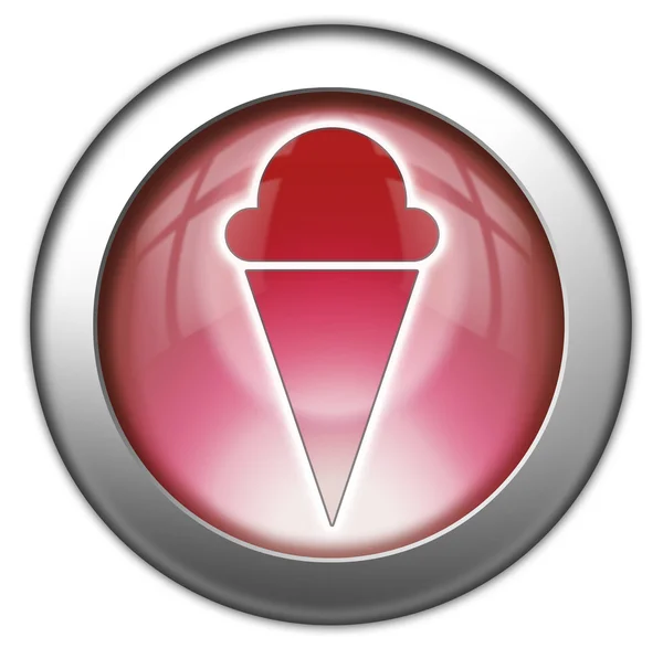 Ikona przycisku, piktogram lodów — Zdjęcie stockowe