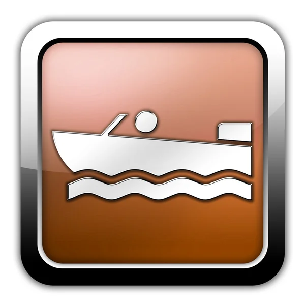 Symbol, Taste, Piktogramm Motorboot — Stockfoto