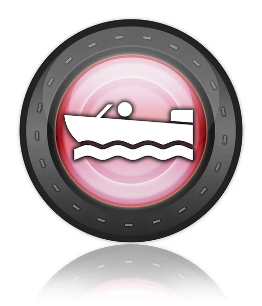 Simge, düğme, piktogram Motorlu tekne — Stok fotoğraf