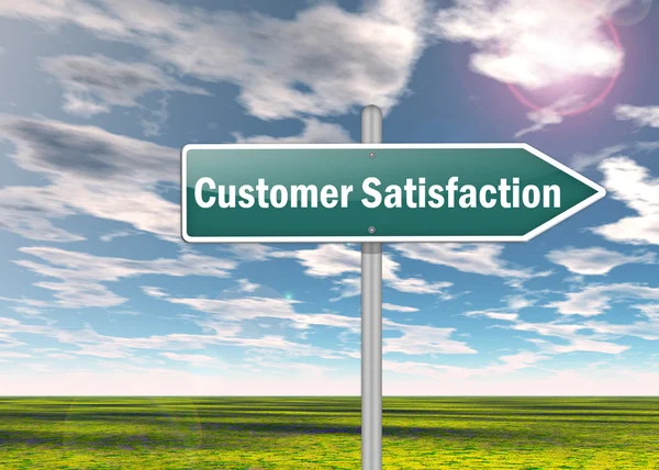 Signpost Customer Satisfaction — Stock Photo, Image