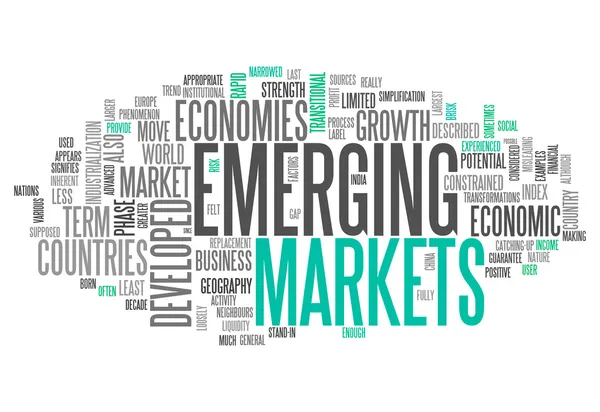 Word Cloud Emerging Markets — Stock Photo, Image