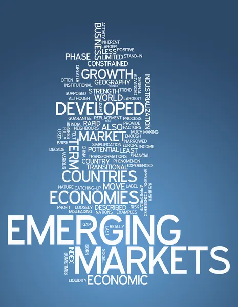 Word Cloud Emerging Markets — Stock Photo, Image