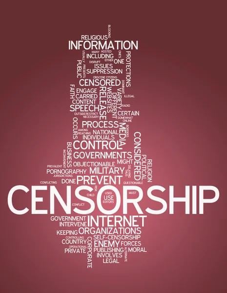 Slovo mrak cenzura — Stock fotografie