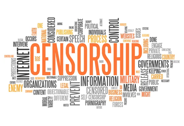 Word Cloud Censorship — Stock Photo, Image