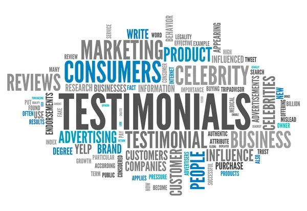 Testimonianze di Word Cloud — Foto Stock