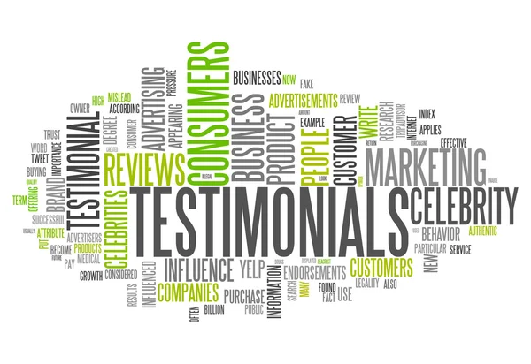 Testimonianze di Word Cloud — Foto Stock