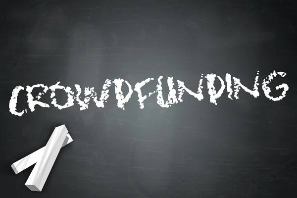 Blackboard crowdfunding — Stok Foto