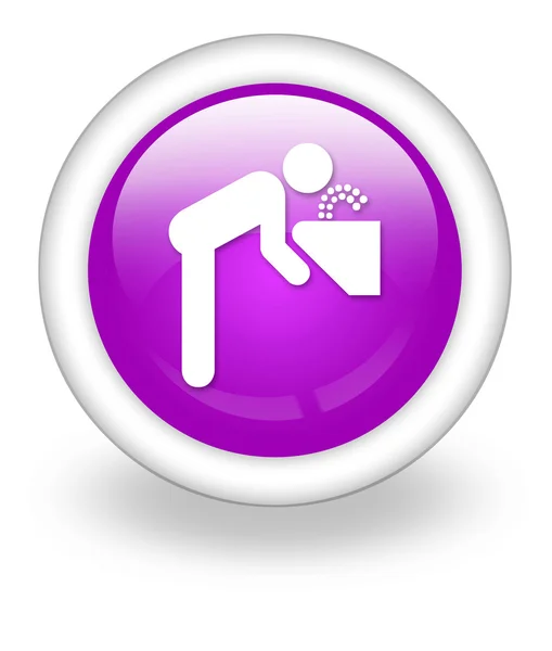 Ícone, botão, fonte de água do pictograma — Fotografia de Stock