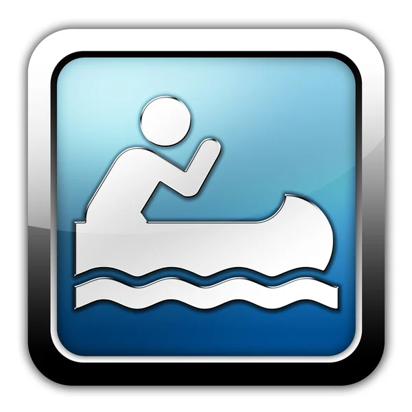 Icon, Button, Pictogram Canoeing — Stock Photo, Image