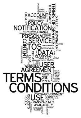 Word Cloud Terms and Conditions clipart