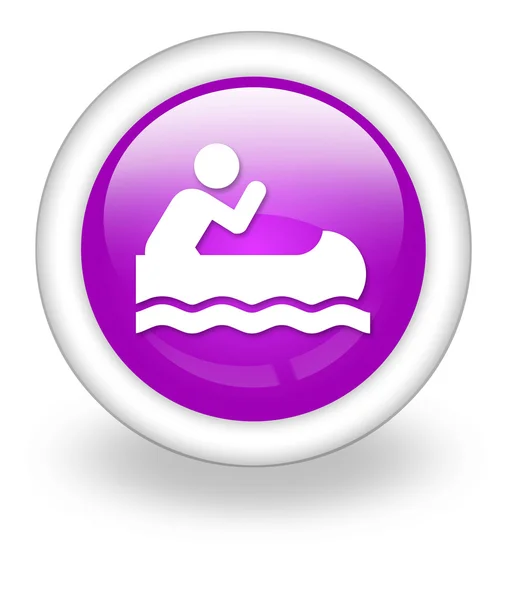 Ikon, knapp, piktogram kanotpaddling — Stockfoto