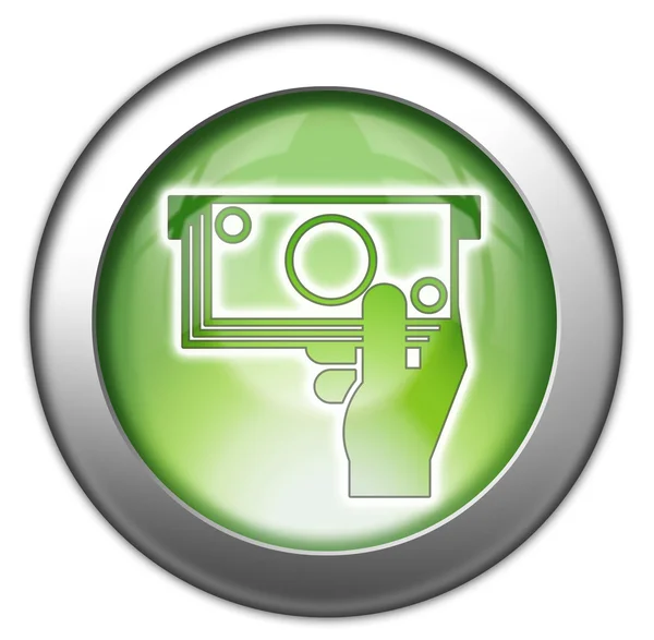 Ikona przycisku, piktogram atm — Zdjęcie stockowe