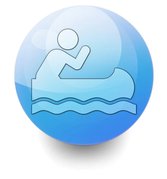 Icon, Button, Pictogram Canoeing — Stock Photo, Image