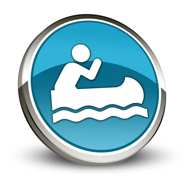 Ikon, knapp, piktogram kanotpaddling — Stockfoto