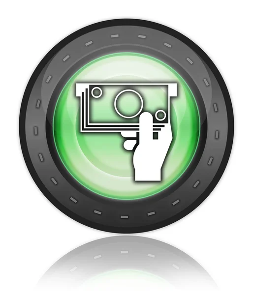 Symbol, Taste, Piktogramm am Geldautomaten — Stockfoto