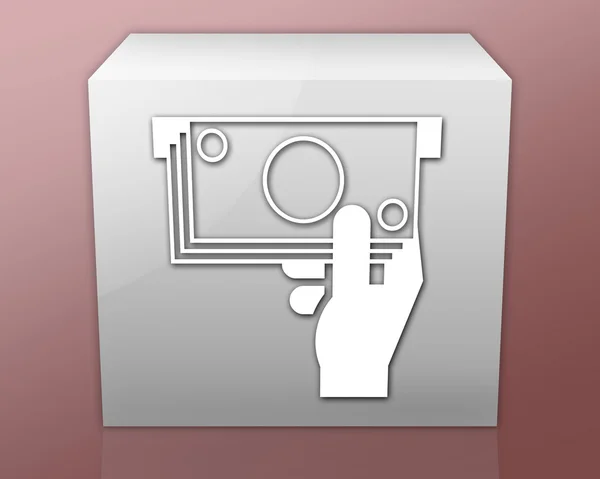 Ícone, Botão, Pictograma ATM — Fotografia de Stock