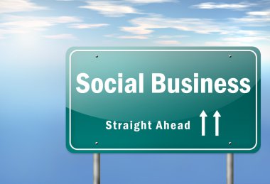 Highway Signpost Social Business clipart
