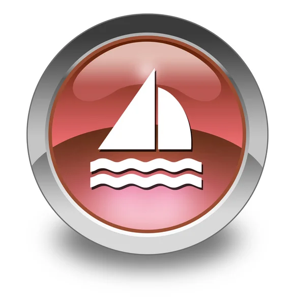Simge, düğme, piktogram yelken — Stok fotoğraf