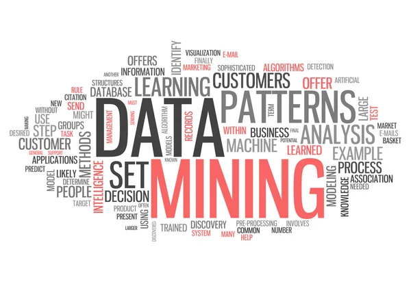 Data Mining di Word Cloud — Foto Stock