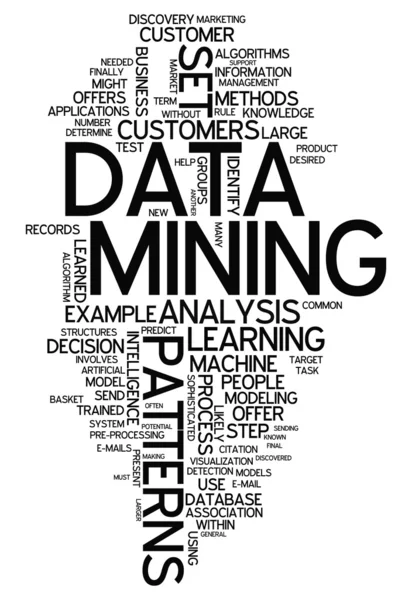 Minería de datos de Word Cloud —  Fotos de Stock