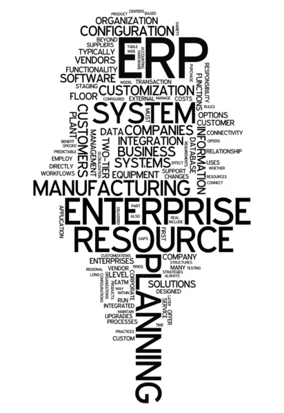 Wort Cloud Enterprise Ressourcenplanung — Stockfoto
