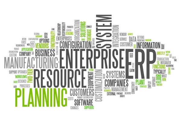 Word Cloud Planificación de recursos empresariales — Foto de Stock
