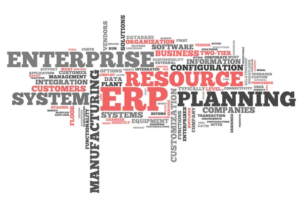 Word Cloud Enterprise Resource Planning — Stock Photo, Image