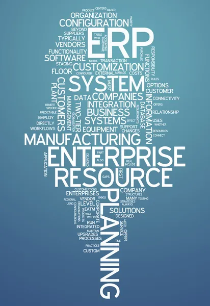 Планирование ресурсов Word Cloud Enterprise — стоковое фото