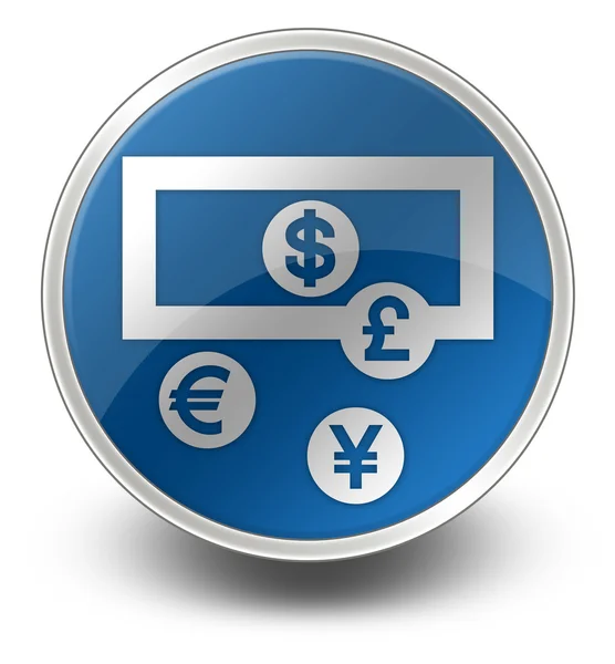Ikona przycisku, piktogram kantor wymiany walut — Zdjęcie stockowe