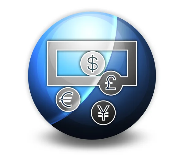 Ikon, knapp, piktogram valutaväxling — Stockfoto