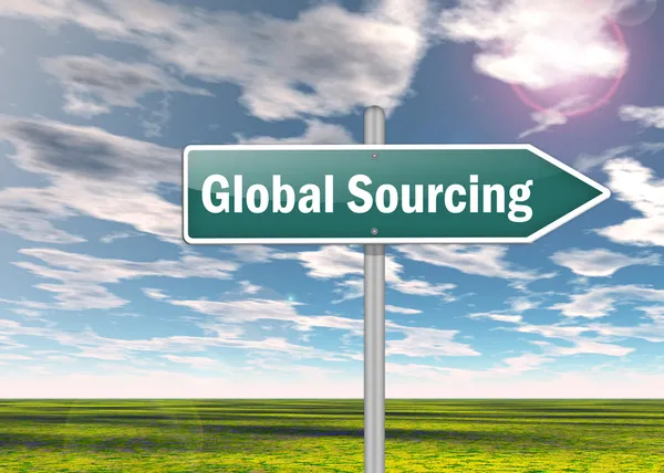Signpost Global Sourcing — Stock Photo, Image