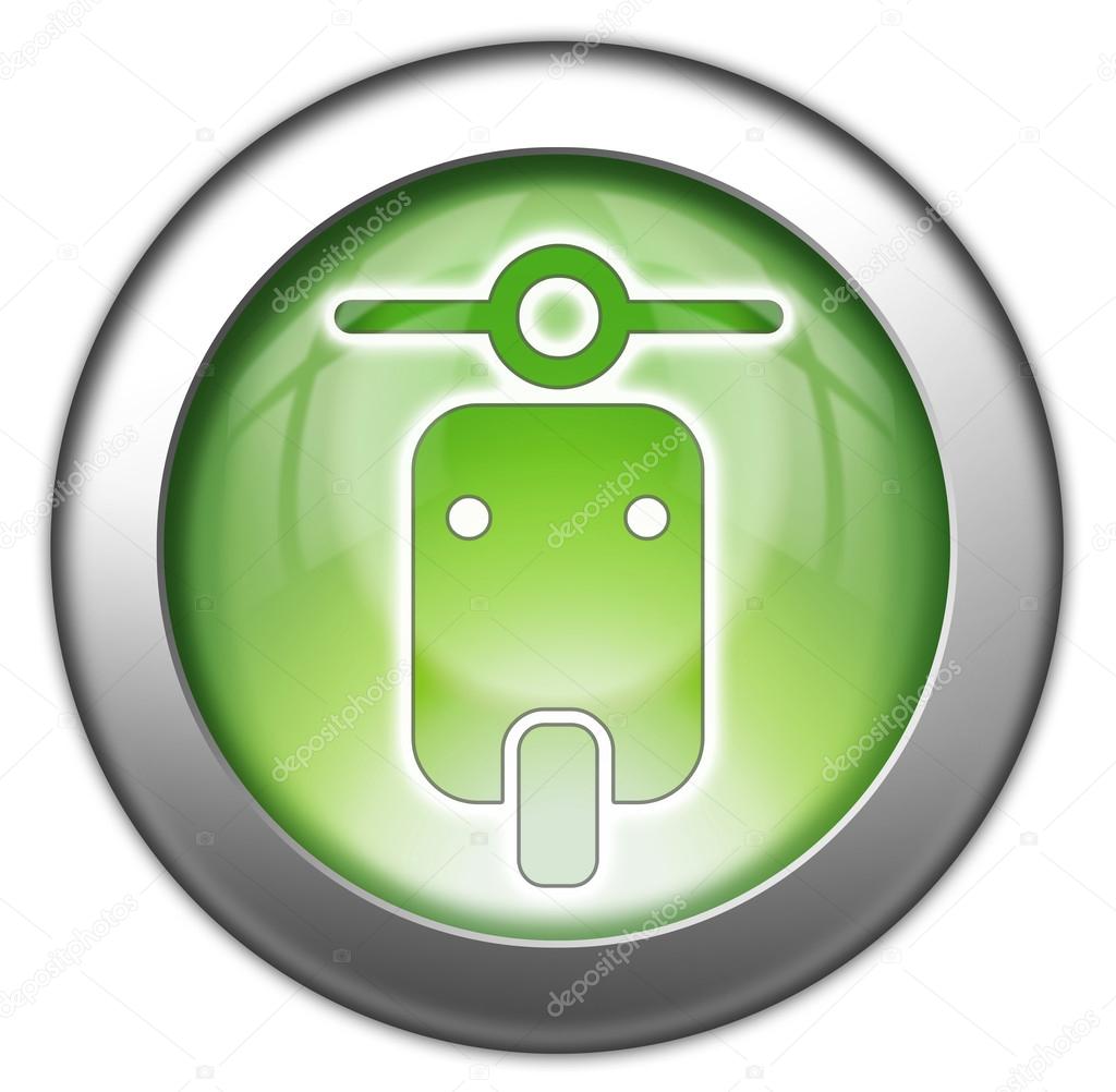Icon, Button, Pictogram with Scooter symbol