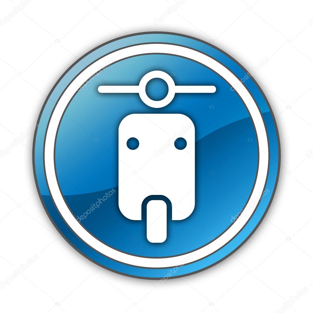 Icon, Button, Pictogram with Scooter symbol