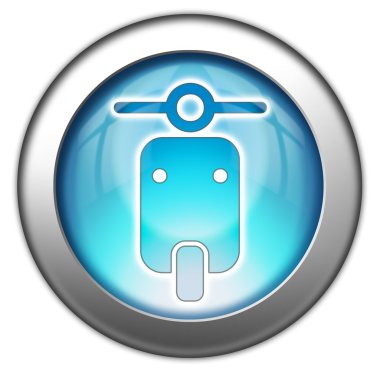 simge, düğme, piktogram scooter