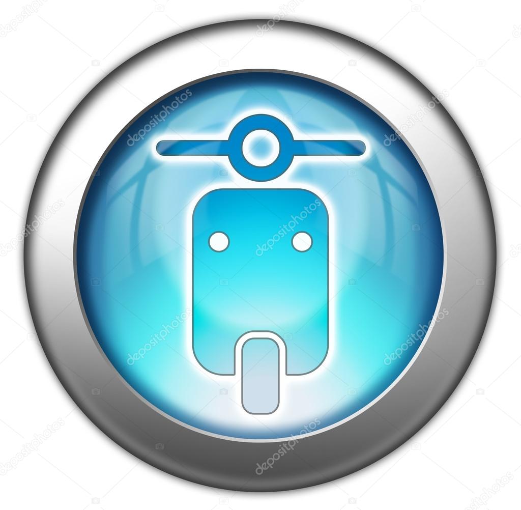 Icon, Button, Pictogram with Scooter symbol