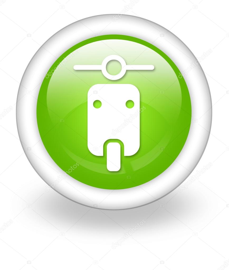 Icon, Button, Pictogram with Scooter symbol
