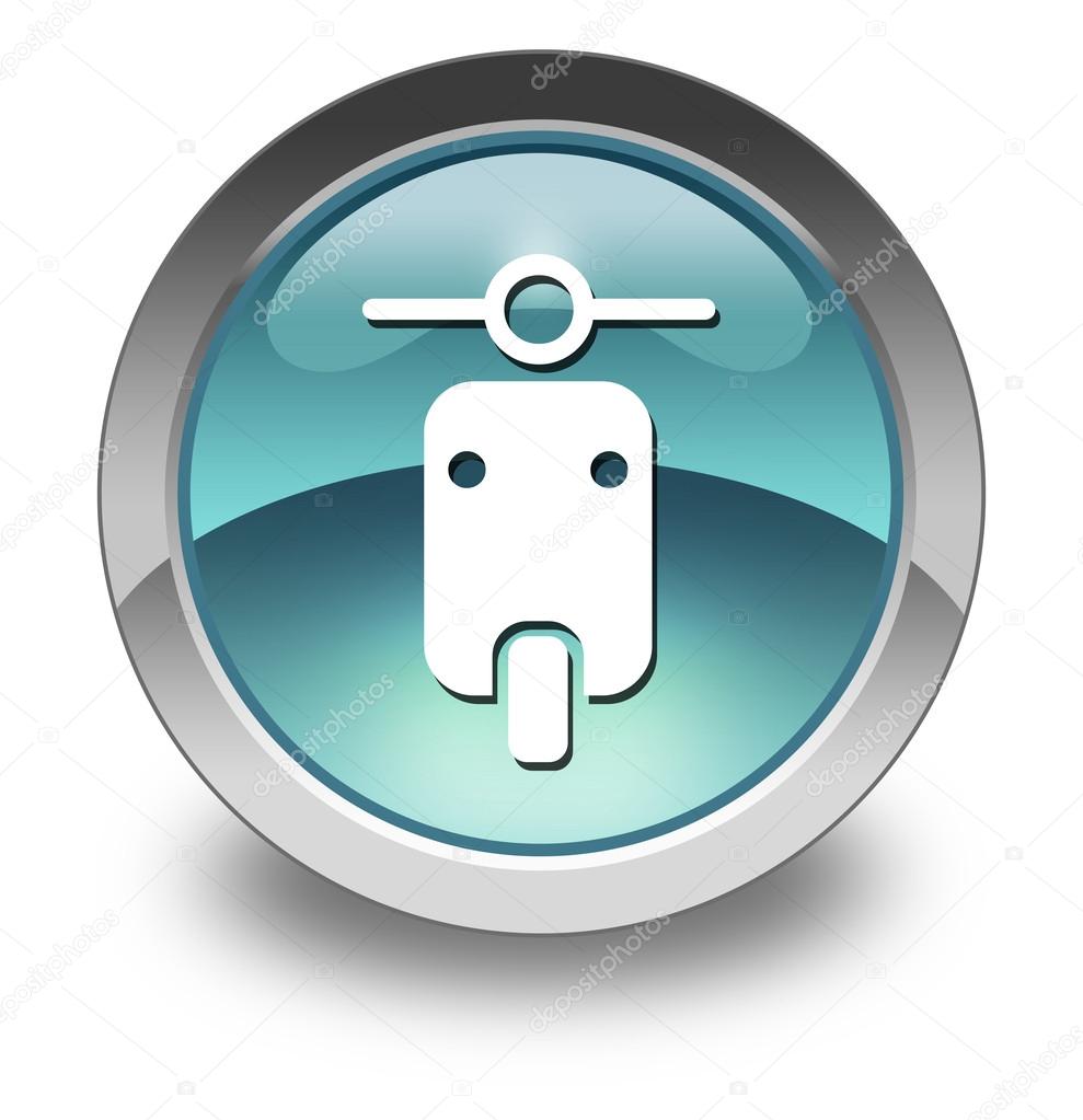 Icon, Button, Pictogram with Scooter symbol