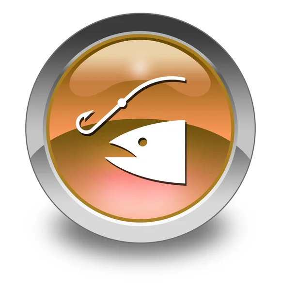 Icon, Button, Pictogram Fishing, Angling — Stock Photo, Image